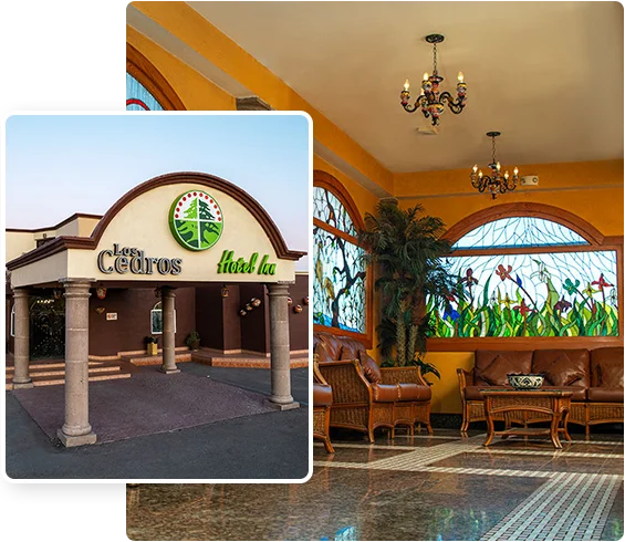 Facade and lobby hotel los cedros delicias
