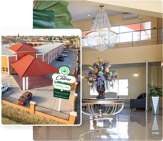 Facade and lobby hotel los cedros nuevo-casas-grandes