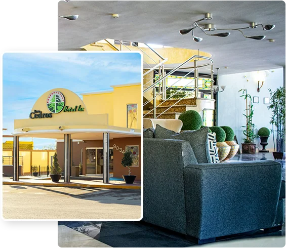 Facade and lobby hotel los cedros torreon