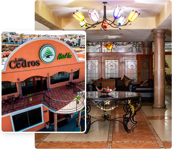 Fachada lobby hotel los cedros chihuahua